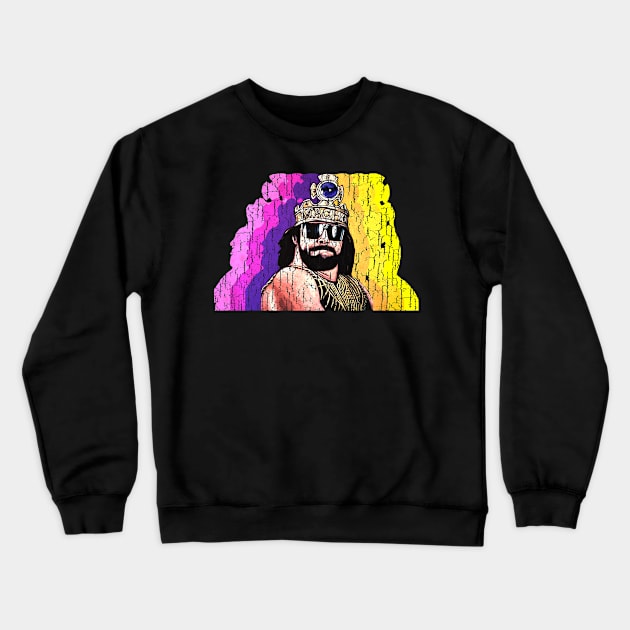 Macho Man Vintage Fade Crewneck Sweatshirt by Fijakilsa